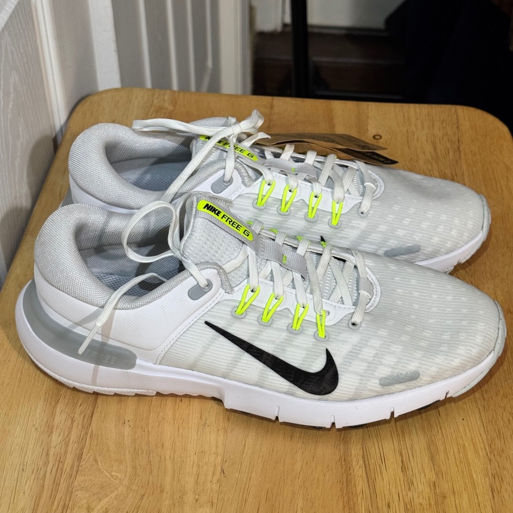 Nike Free G Mens 8.5 Golf Shoes White Black Volt FN0332-101 NWT